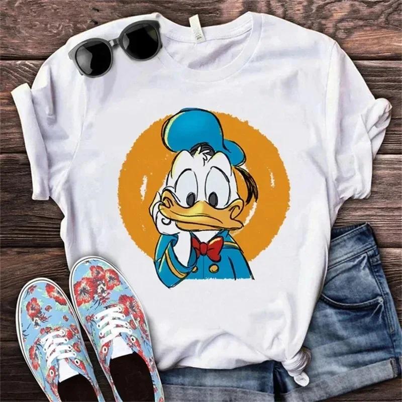 2025 Neue Mode 26 Buchstaben Print Damen T-Shirt Disney Minnie Top Lässiges T-Shirt Sommer Kurzarm Muster Damenbekleidung S orange