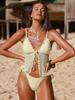 European And American Lace Double-Layer Fabric Bikini Swimsuit Women'S Multi-Color European And American Style Bikini