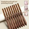 Manicure Pen Gourd Pen Walnut Sandalwood Rod Pull Line Painting Flower Hook Line Painting Gradient Smudge Light Therapy Brush