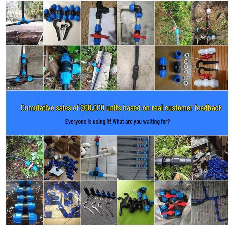 Blue Cap Quick Connect Water Pipe Fittings: No-Heat Fusion Repair Elbow, Tee, Ball Valve, Union Accessories