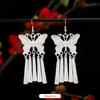 Miao Yin earrings retro exotic niche design long fringed earrings medium earrings women