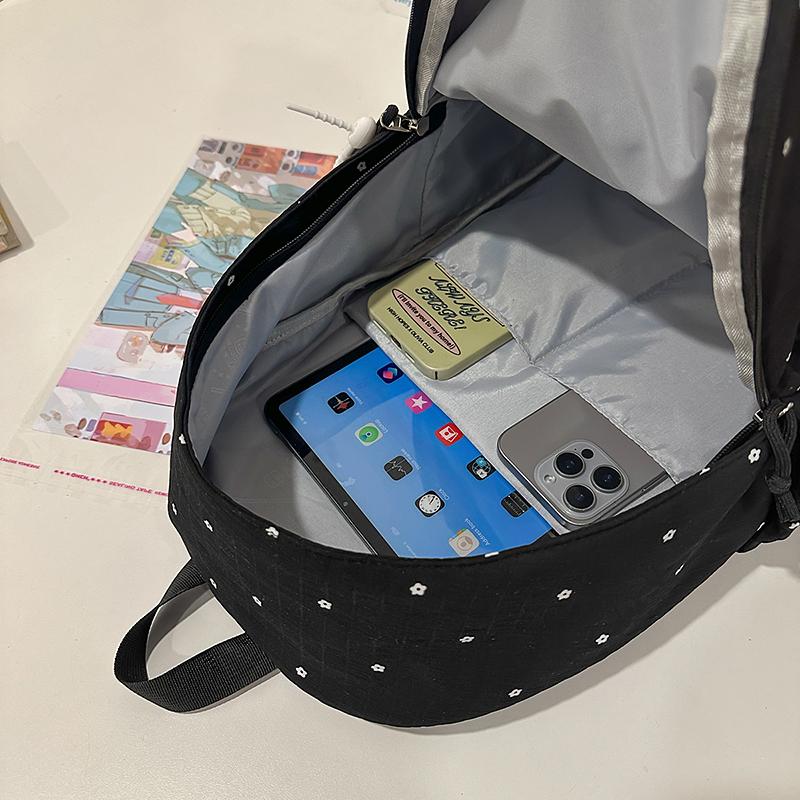Zaino Scolastico alla Moda in Nylon per Ragazze Adolescenti Zaino da Donna di Grande Capacità Zaino per Laptop Carino Stampa Zaino per Computer Portatile Studente Zaino per Libri Borsa da Viaggio