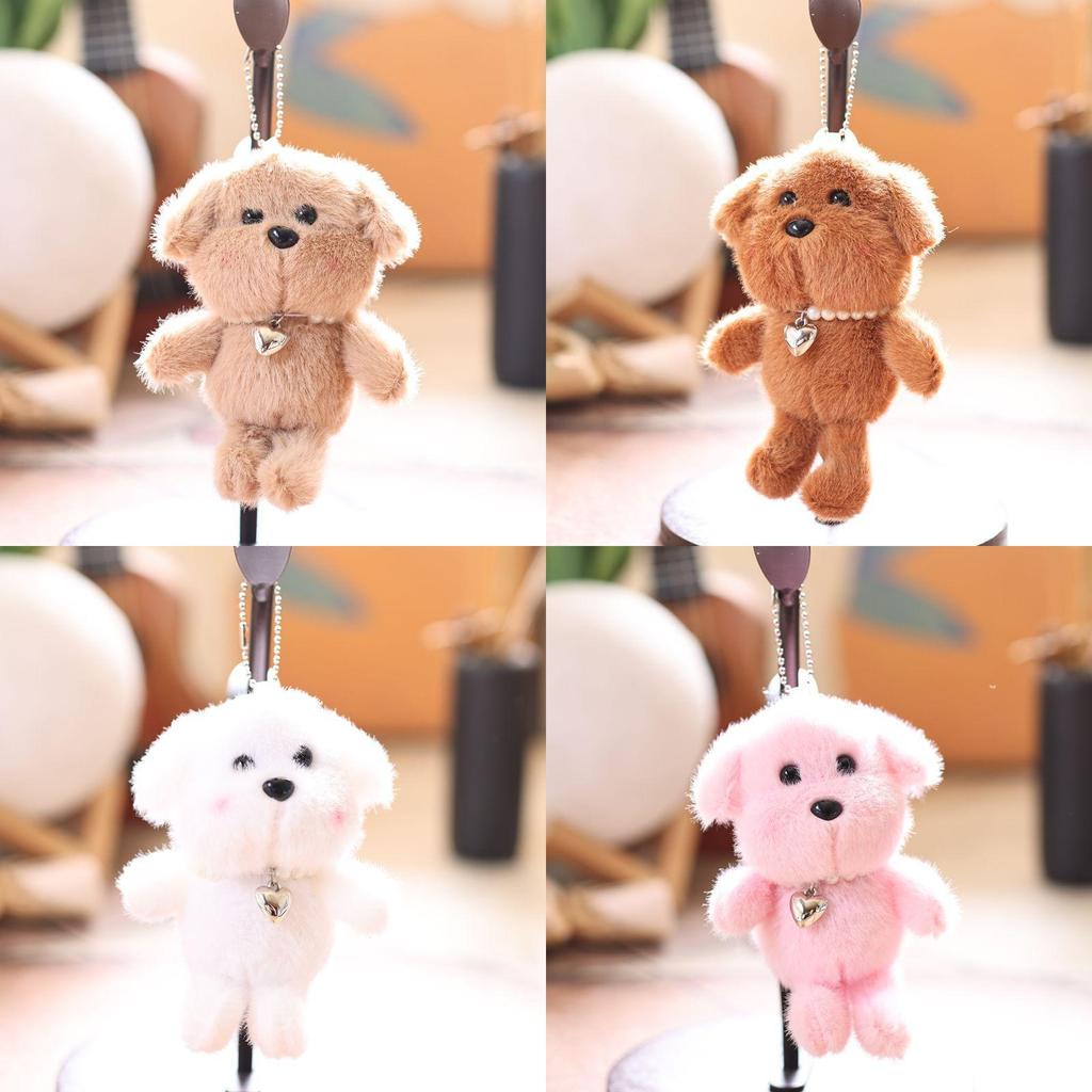 Cute Animal Plush Doll With Love Heart Pendant For Bag Accessories And Gifts