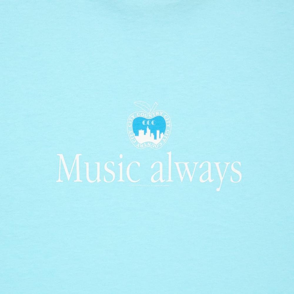 Sitikeonteulisiti Cotton Short Sleeve T-Shirt Music Always Blue Unisex