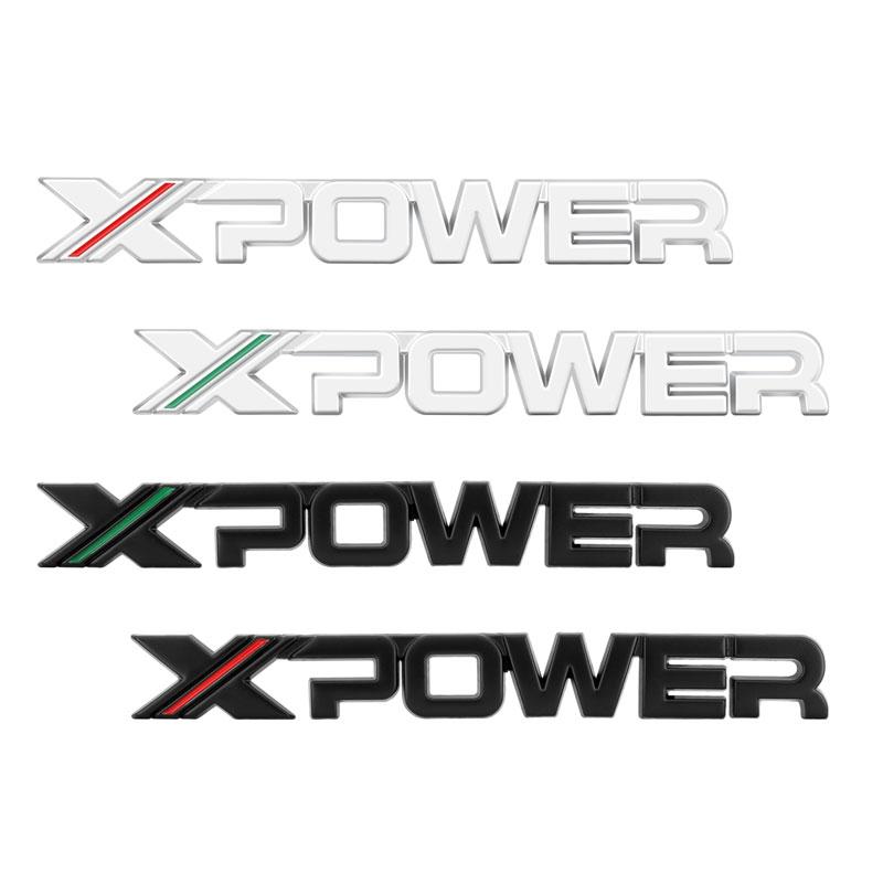 1Pc X XPOWER Logo 3D Metal Exteior Auto Side Trunk Sticker Badge Emblem Car Styling For MG 5 6 7 ZS HS GS 3 TF 5 RX5 GT Accessories