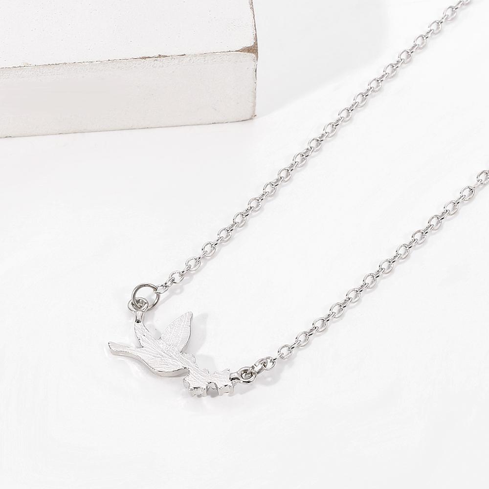 Süße Mini-Weiße Taube Halskette Mode Glückstaube Halskette Für Freund Geburtstag Schmuck Zubehör Geschenke