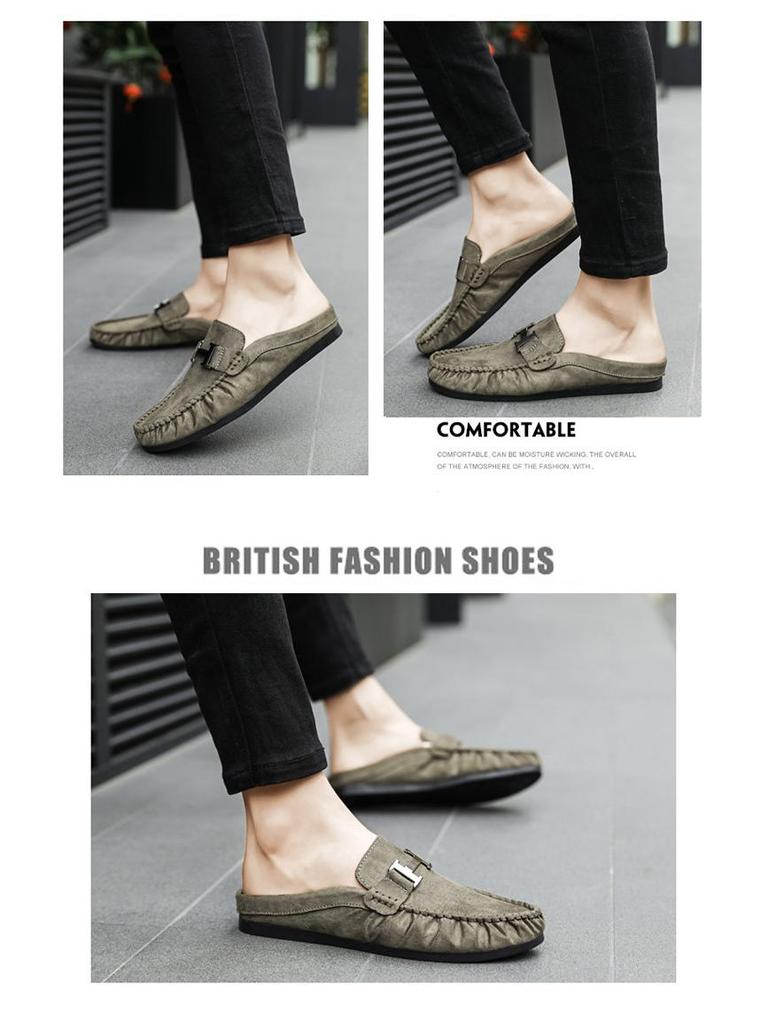 Letní móda Pánské lehké prodyšné nazouvací mokasíny