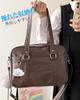 School Synthetic High School Bosdon School PU Large Student School Long Shoulder Strap Included [Euetik] Bag, Brown, Leather, Student, Girls,