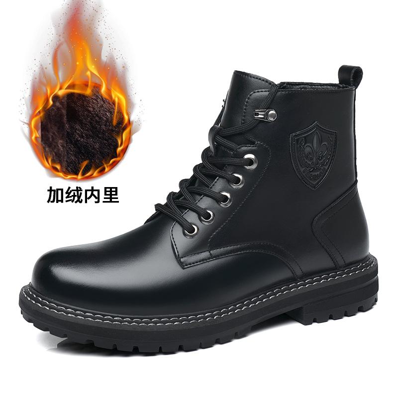 Martin Shoes Men's 2025 Autumn and Winter Fashion Casual Fleece Warm High Top British Style Middle Help Tooling Tide