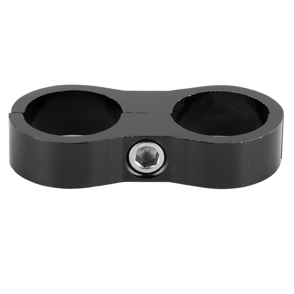 12AN Hose Separator Clamp Divider Clip Aluminum Alloy Fitting Adapter for OilFuel Hose LineBlack