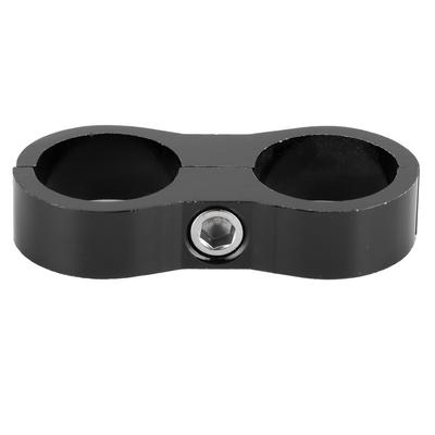 12AN Hose Separator Clamp Divider Clip Aluminum Alloy Fitting Adapter for OilFuel Hose LineBlack