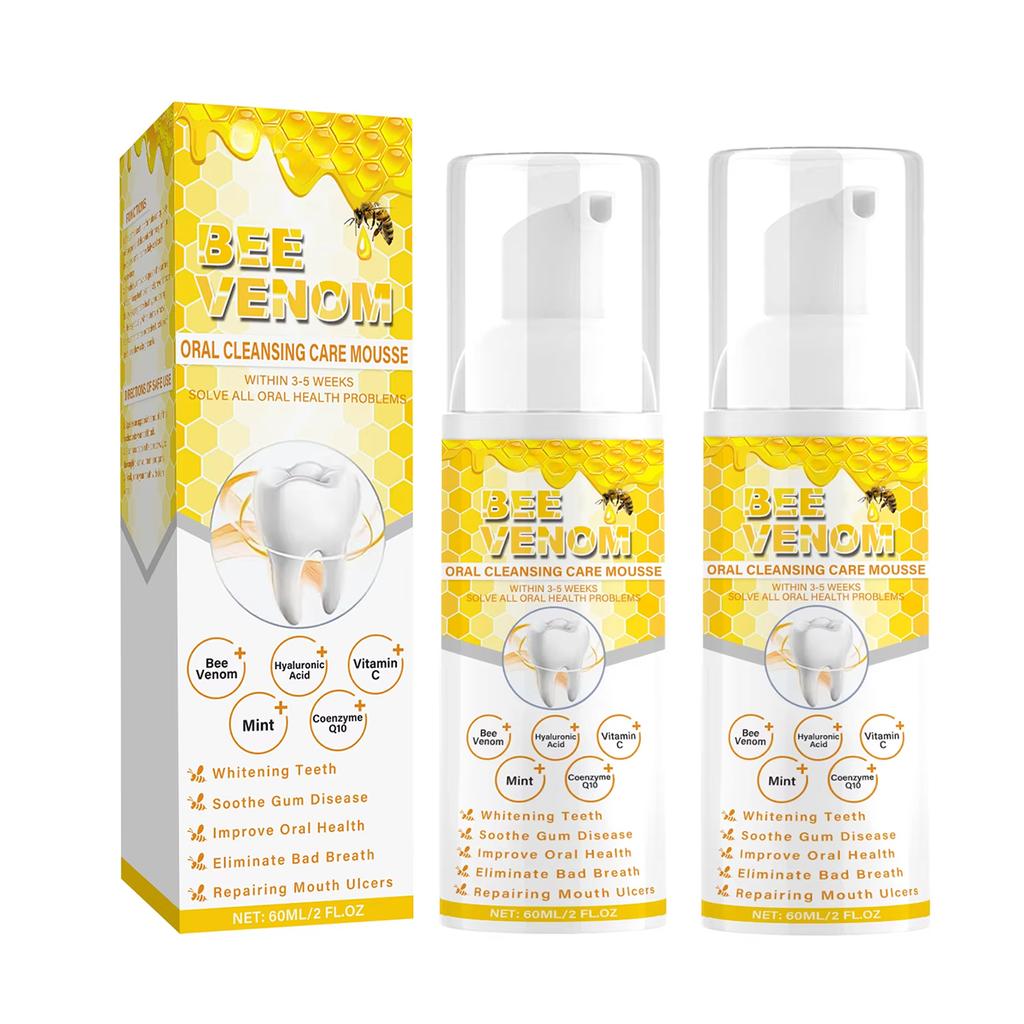 Bee Venom Foam Mousse Toothpaste Teeth Whitening Removing Yellow Teeth Stains Cleaning Tooth Stain Oral Fresh Tooth Care Product