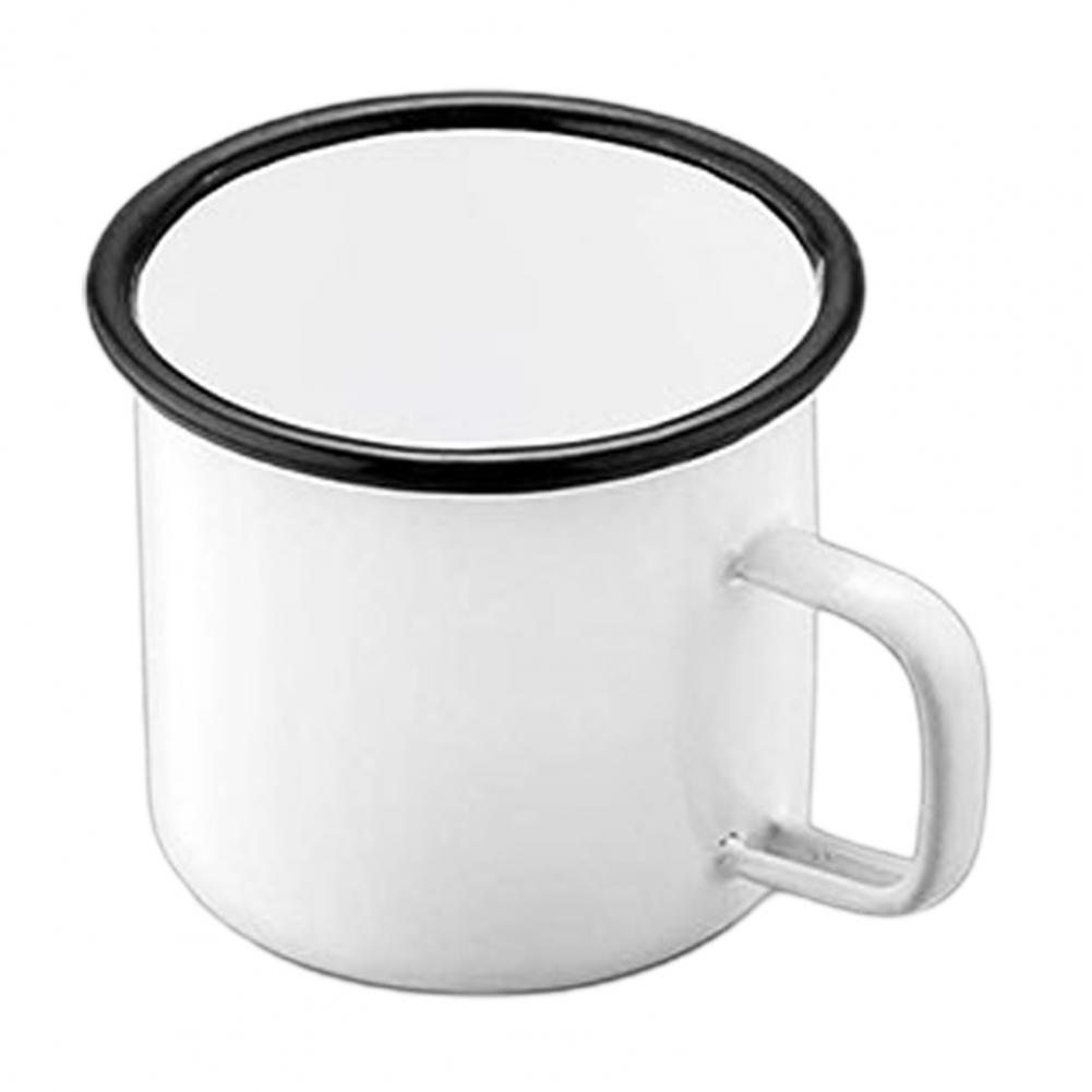 350ml Emaille-Wasserbecher Zuverlässig Runde Kante Metall Stabil Rostfrei Milchkaffeebecher für Zuhause