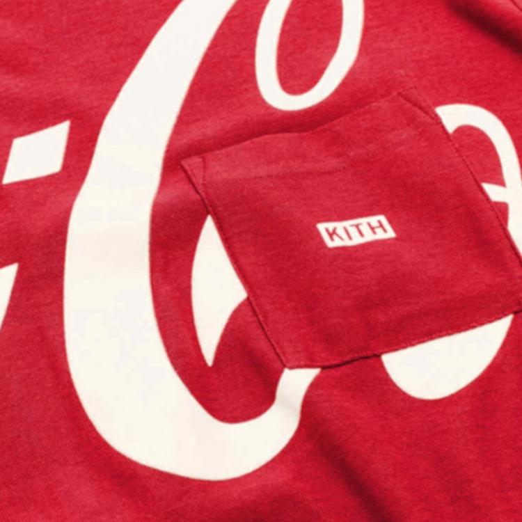 Kith X Coca-Cola Long Sleeve Quin T-Shirt Unisex Tops Red KH3541-110