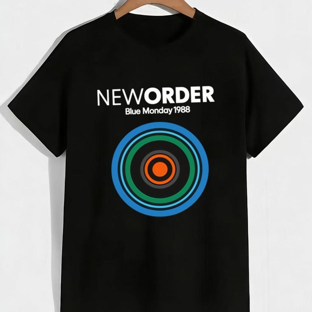 Order Blue Monday 1988 Album Cover T-Shirt Classic Music Theme Tee Vintage Collectible for Concerts and Casual Wear