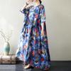 Short Sleeve Plus Size Cotton Vintage Floral New In Dresses for Women Casual Loose Long Summer Dress