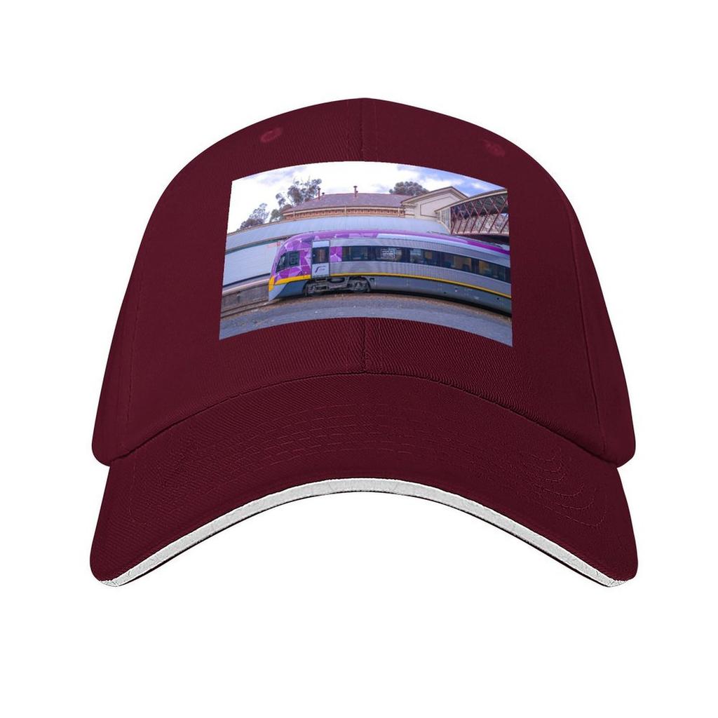 VLine Train In Bendigo Headed North Baseball Cap Fishing Cap Luxury Hat Winter Hats for Unisex Custom Cap Caps Women Unisexs