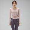 Women's V-Neck Yoga Set: Quick-Dry, Breathable, Fashionable Two-Piece with Chest Pads and Long Sleeves