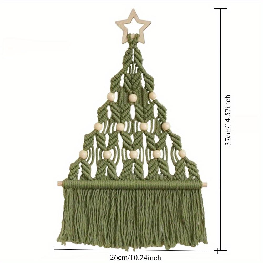 1PC Christmas decoration hand-woven tapestry Christmas tree pendant hand-woven living room balcony bedroom decoration pendant