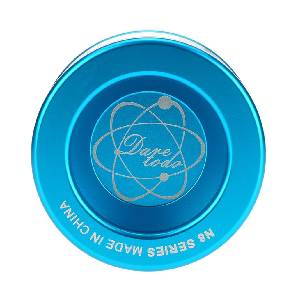 Professional Magic Yoyo N8 Aluminum Alloy Metal Yoyo 8 Ball KK Bearing with Spinning String for Kids Blue