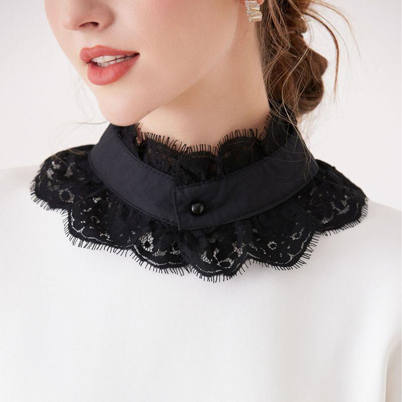 

Stylish Decorative Fake Collar Neck Protection Detachable Sweater Dress Stand Up Collar Shirt High Collar Lapel Top Neckwear