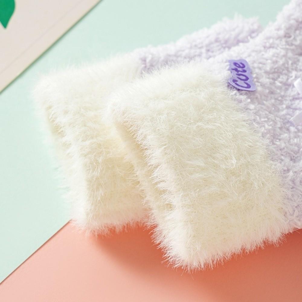 Soft Children's Knit Gloves Knitted Full Finger Mittens Kids Winter Gloves for Young Children