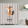 Duschvorhang Für Badezimmer Lustiger Tierdruck Badewanne Badevorhänge Heimdekor Polyester Badezimmervorhang mit 12 Stück Haken