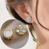 Non Piercing Magnetic Stud Earrings Round Inlaid Zircon Clip On Earrings Gauges Fashion Stud Earrings for Women Girls