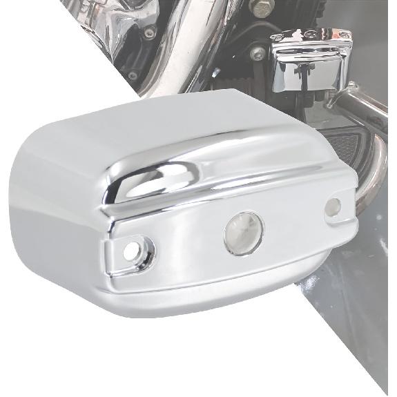 HDBUBALUS Motorcycle Rear Brake Master Cylinder Cover Fit For Harley Touring Electra Road Glide Softail Trike 1999-2017 Chrome