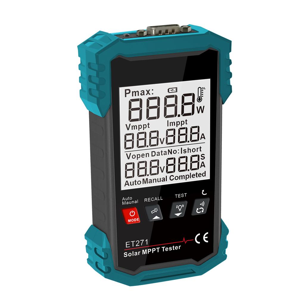 1600W Solar Panel Tester, Portable Digital Solar MPPT Tester with Auto Manual Mode, Open Circuit Voltage, Maximum Power