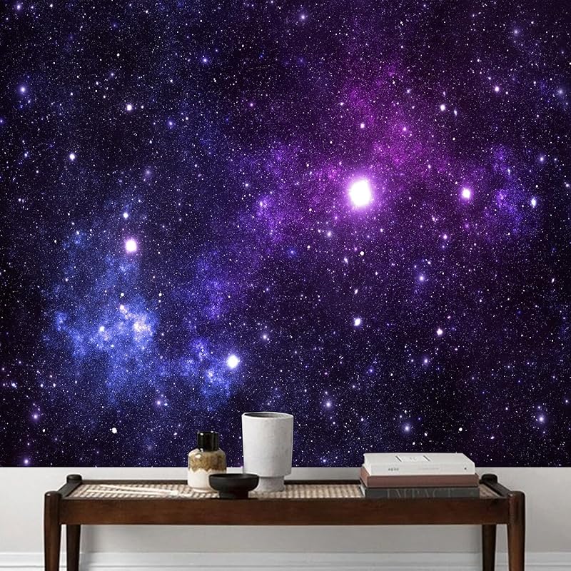 Galaxy Tapestry Space Night Starry Stars Tapestry Universe Mysterious Nebula Ceiling Wall Hanging Decor for Bedroom Living Room Dorm(51'' X 60'')