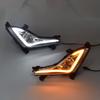 1Pair LED DRL Daytime Running Lights Fog Lamp For Hyundai Elantra 2014 2015 2016 Car Front Bumper Fog Lamps Turn Singal White
