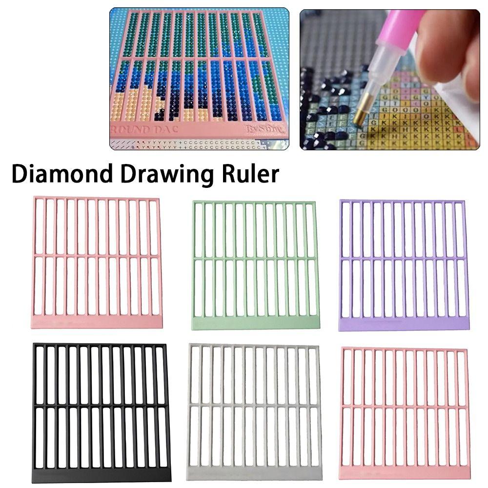3D Diamond Drawing Ruler High Precision Lightweight Gem Painting Rulers Anti-Slip Gem Painting Grid