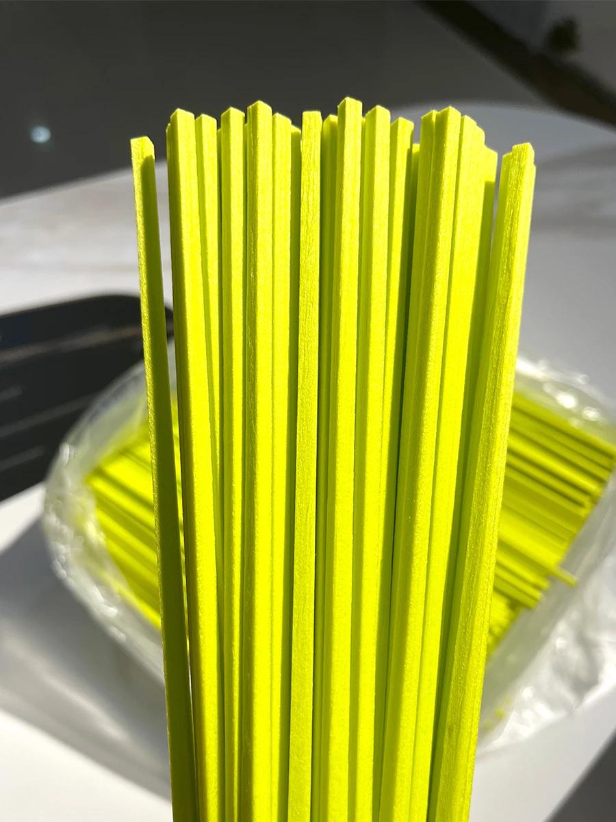

100Pcs 8 Colors Square Fiber Rattan Reed Sticks - Essential Oil Diffuser Replacement Refill Home Fragrance Accessories чорний