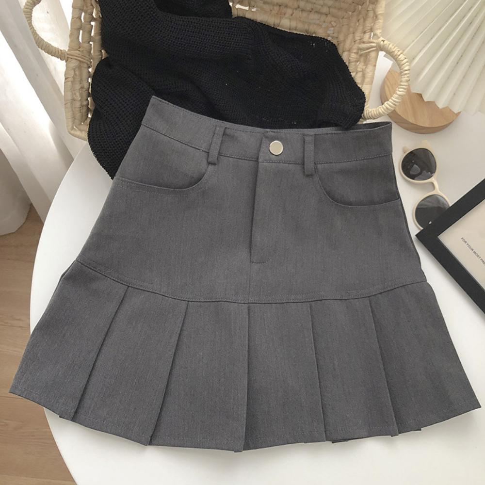 

Pleated Skirt Women s New Summer Design JK Short Skirt Small A-line Skirt High Waist Thin Short Skirt S