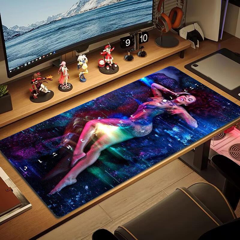 Doja Cat Color Mouse Pad Large Gaming Table Cushion Non-slip Laptop Tablet Big Mousepad XXL Mat Mini PC Playmat With Lock Edge