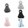 Summer Face Cover Sunscreen Face Scarf Mask With Hat Elastic Face Gini Mask  Women/Girls