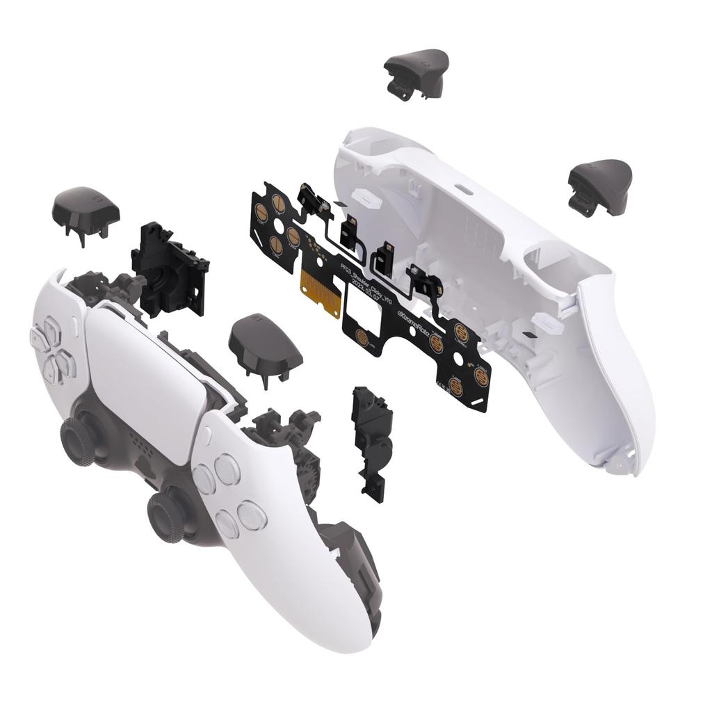 EXtremeRate Mikroschalter Starke Version Clicky Hair Trigger Kit für Kompatibel mit PS5 Controller Schulter Ergonomisch Gestalteter Mikroschalter Bumper