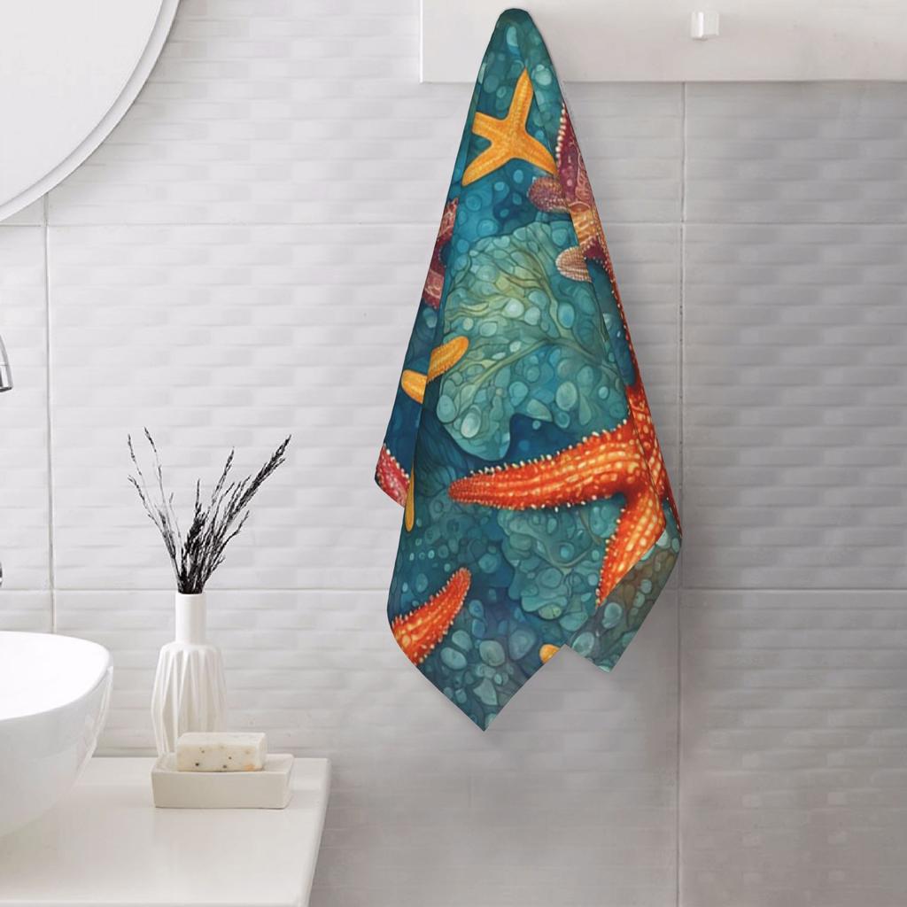 Starfish Soft Face Towel Quick Dry Pool Bath Cotton Towels Breathable