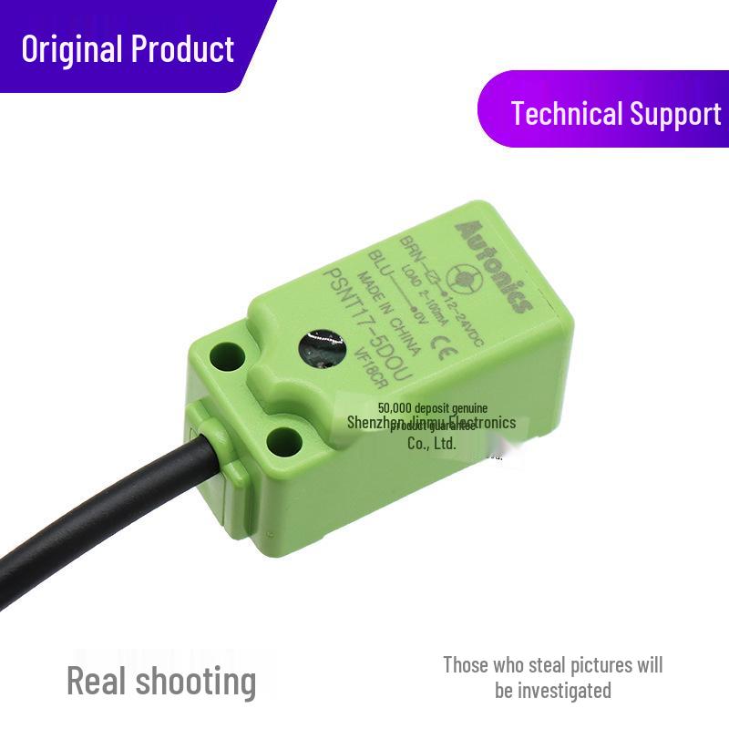 AUTONICS PSNT17-5DOU Square Proximity Sensor, DC, 2-Wire, Normally Open