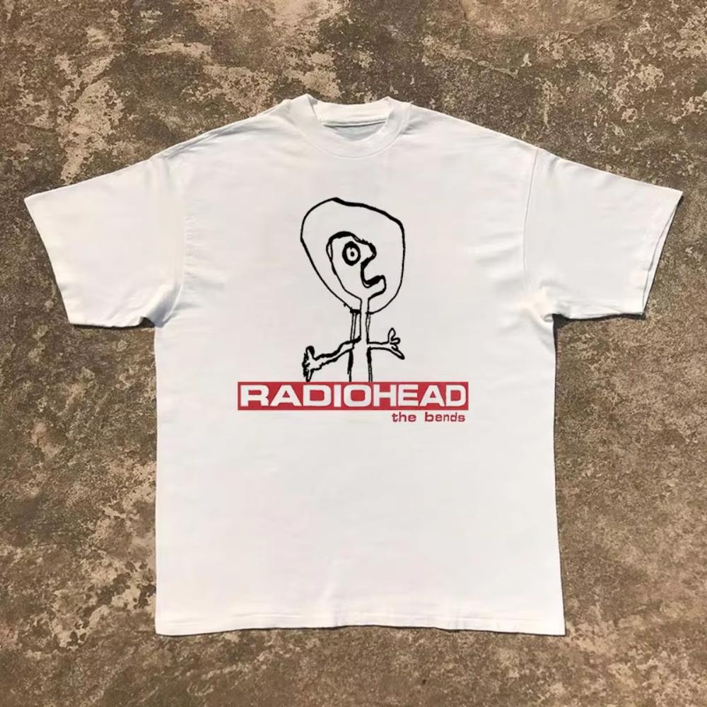 

Radiohead The Bends T Shirt Men Women s Cotton Short Sleeve Hip Hop Radiohead Rock Band T-shirt High Quality Y2k Tops Streetwear M