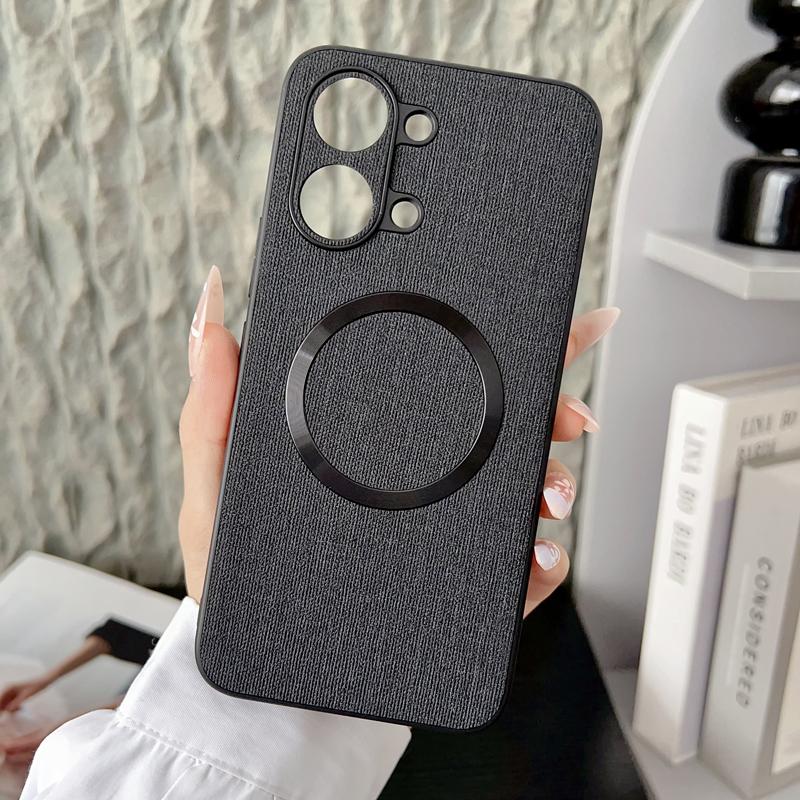 For Xiaomi Redmi Turbo 5 Turbo5 Max Case Magnetic TPU +PC Anti-slip Ultra Thin Woven Textile Cloth Pattern Cover