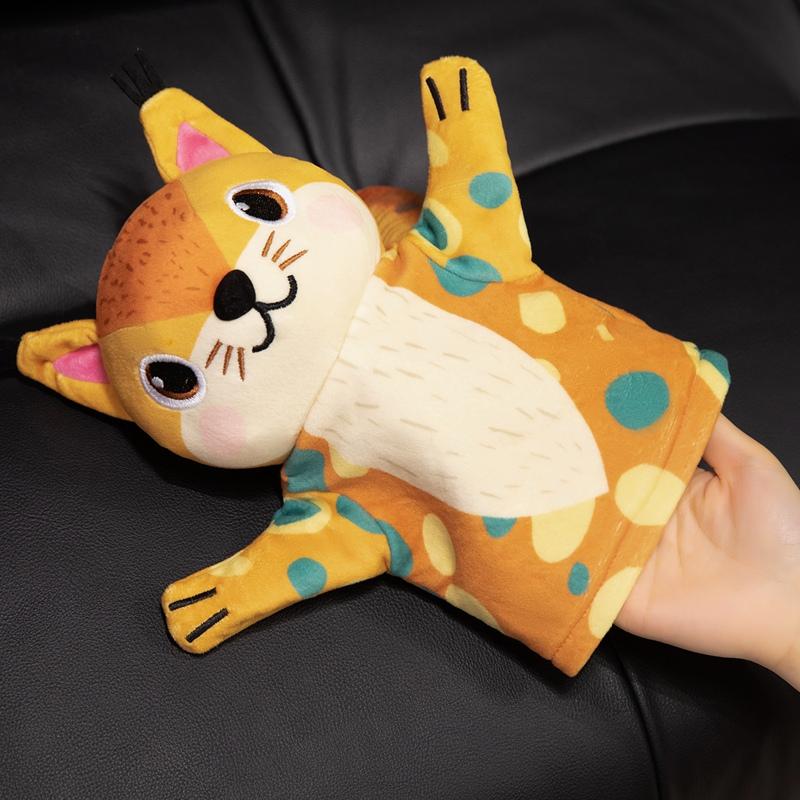 Cute Cartoon Squirrel Hand Puppet Plush Toy Role-playing Animal Kawaii Accompany Gifts For Kids