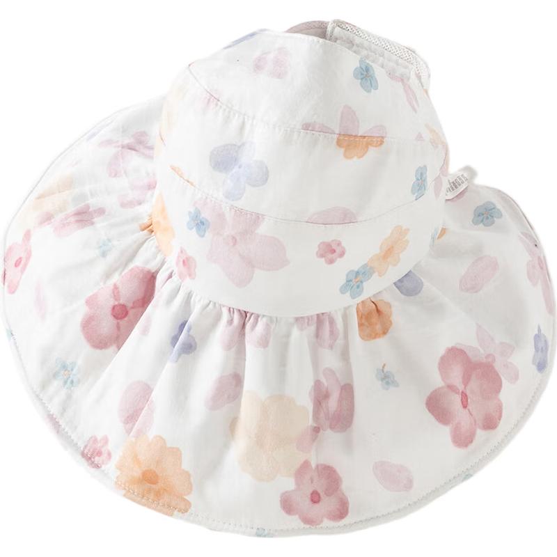 David & Bella Girls Summer Wide-Brim Visor Hat 50CM