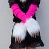 Faux Furs Wrist Cuffs Oversleeve Wrist for Wool Coat Jackets Arm Warmer Sleeve