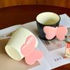 BRPink Butterfly Ceramic Mug Cartoon Coffee Cup Milk Mug Girl's Gift Birthday Present Afternoon Tea Sets Teacup Mugs Coffee CupsEY