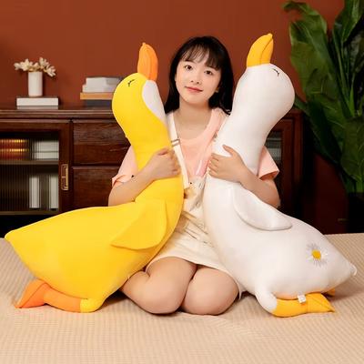 Simulation Fluffy Duck Plush Toy Cute Animal Popular Stuffed Swan Dolls Fashion Kids for Girls Birthday Christmas Gift