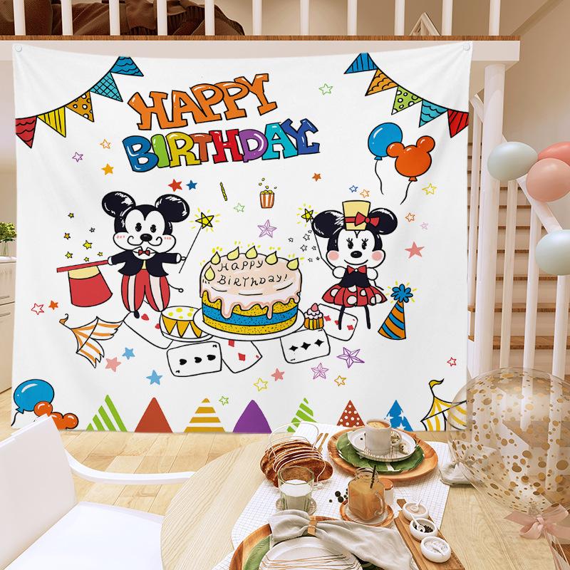 

Гобелен для украшения на день рождения, фотофон, ткань для подвешивания, оформление сцены детского праздника, фоновая стена для фото 230x150cm