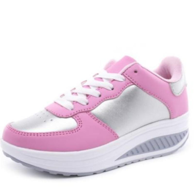 Madingi rokerių batai, kvėpuojantys tinklelio moteriški bėgimo sportiniai batai, neslystantys platforminiai batai, aukštinanti avalynė