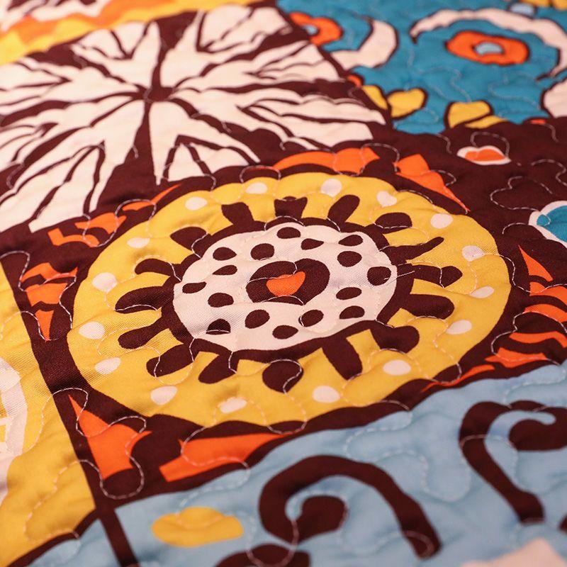 Pure Cotton Anti Slip Wear Resistant Sofa Mat Checkered Patchwork Pattern Settee Towel Bohemian Geometric Patterns Sofa Cover